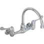 Delta Commercial - Commercial 28P4: Two Handle 8'' Wall Mount Service Sink Faucet - Chrome