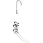 Delta Commercial - Commercial 54T5: Wall Mount Double-Pedal Surgeon's Scrub-up with Gooseneck Spout - Chrome