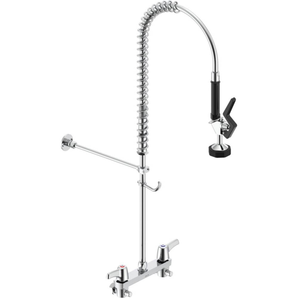 Delta Commercial - Commercial 55C: Pre-Rinse 8'' Wall Mount Faucet - Chrome