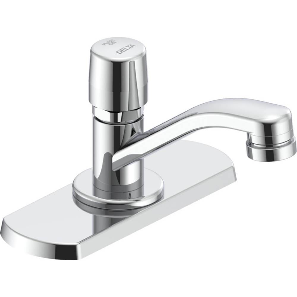 Delta Commercial - Commercial 86T: Single Hole Metering Faucet with Coverplate - Chrome