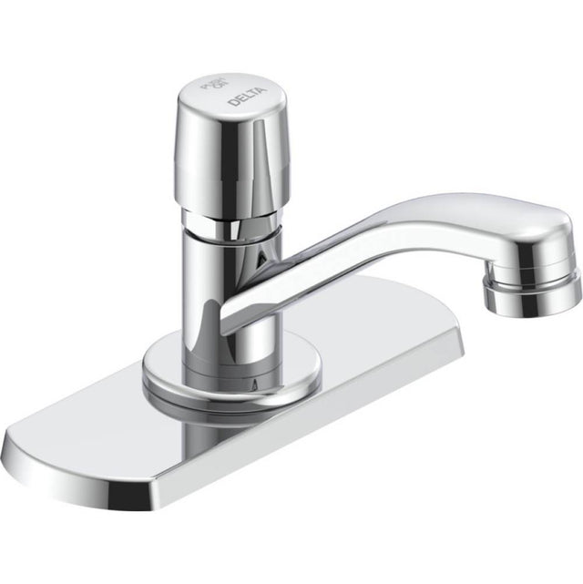 Delta Commercial - Commercial 86T: Single Hole Metering Faucet with Coverplate - Chrome