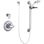 Delta Commercial - Commercial T13H: Universal Dual Shower Trim, Diverter, Hand Shower, and Grab Bar - Chrome