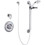 Delta Commercial - Commercial T13H: Universal Dual Shower Trim, Diverter, Hand Shower, and Grab Bar - Chrome