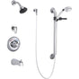 Delta Commercial - Commercial T13H: Monitor 13 Series Tub and Dual Shower Trim, Diverter, Hand Shower and Grab Bar - Chrome
