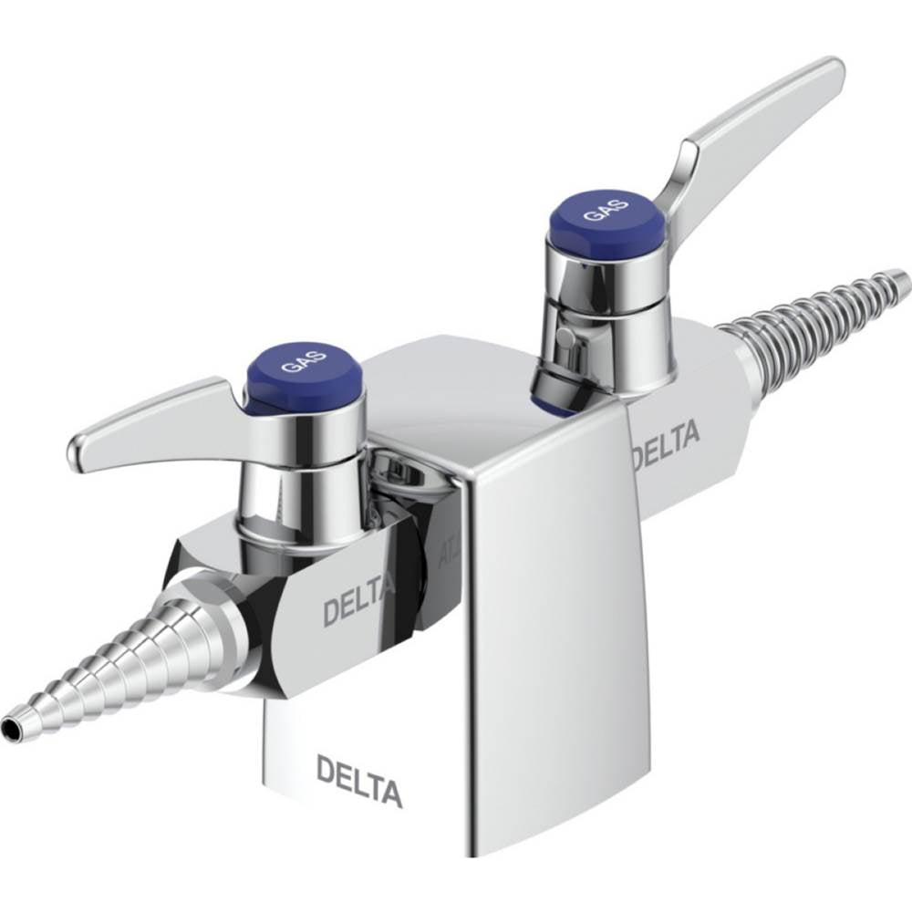 Delta Commercial - Commercial W62 Series Ball Valve: Deck Mount Turret Ball Valve Hose Cocks at 180 Degrees - Chrome