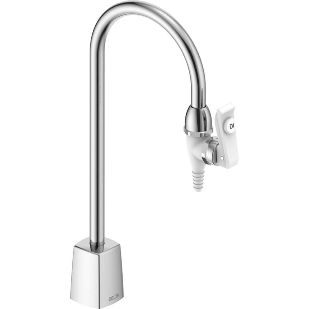 Delta Commercial - Commercial W66 Series Single Handle Water: Deck Mount Pure Water Faucet with Gooseneck Spout - Chrome