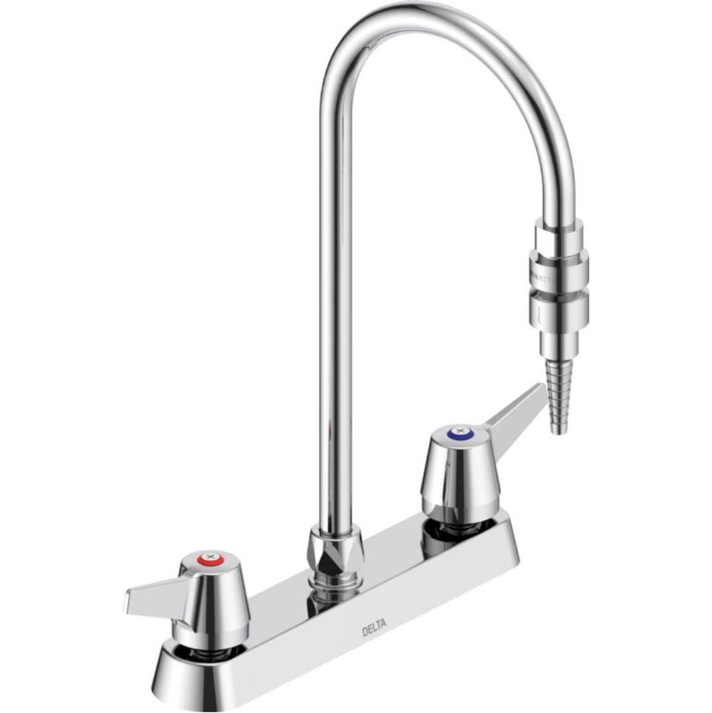 Delta Commercial - Commercial W67 Series Mixing Faucet: Two Handle 8'' Deck Mount Laboratory Mixing Faucet - Chrome