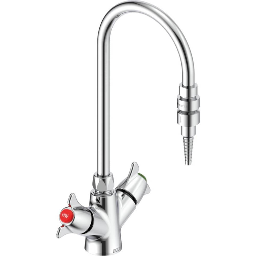 Delta Commercial - Commercial W67 Series Mixing Faucet: Two Handle Deck Mount Single Shank Laboratory Mixing Faucet - Chrome