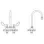 Delta Commercial - Commercial 27C4 / 27C5 / 27C6: Two Handle 4'' Deck Mount Faucet - Chrome