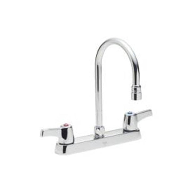 Delta Commercial - Commercial 26C3: Two Handle 8'' Cast Deck Mount Faucet - Chrome
