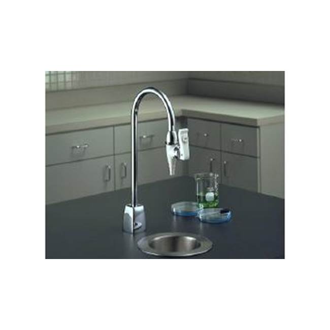 Delta Commercial - Commercial W66 Series Single Handle Water: Deck Mount Pure Water Faucet with Gooseneck Spout - Chrome
