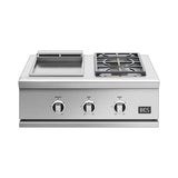 DCS - Series 9 Double Side Burner and Griddle Natural Gas 30'' - Stainless Steel