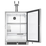 DCS - Keg and Beer Dispenser Double Tap Right Hinge 24'' - Stainless Steel