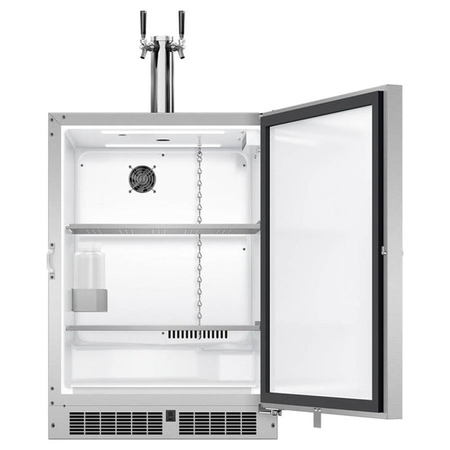 DCS - Keg and Beer Dispenser Double Tap Right Hinge 24'' - Stainless Steel