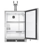 DCS - Keg and Beer Dispenser Double Tap Right Hinge 24'' - Stainless Steel