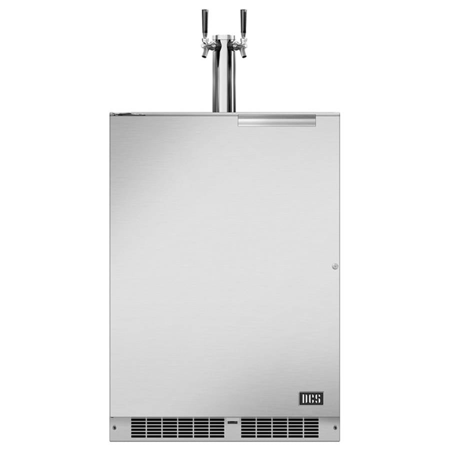 DCS - Keg and Beer Dispenser Double Tap Left Hinge 24'' - Stainless Steel