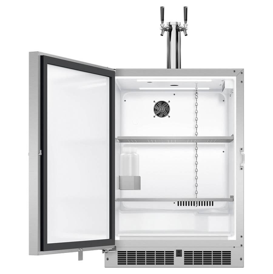 Keg and Beer Dispenser Double Tap Left Hinge 24''