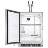Keg and Beer Dispenser Double Tap Left Hinge 24''