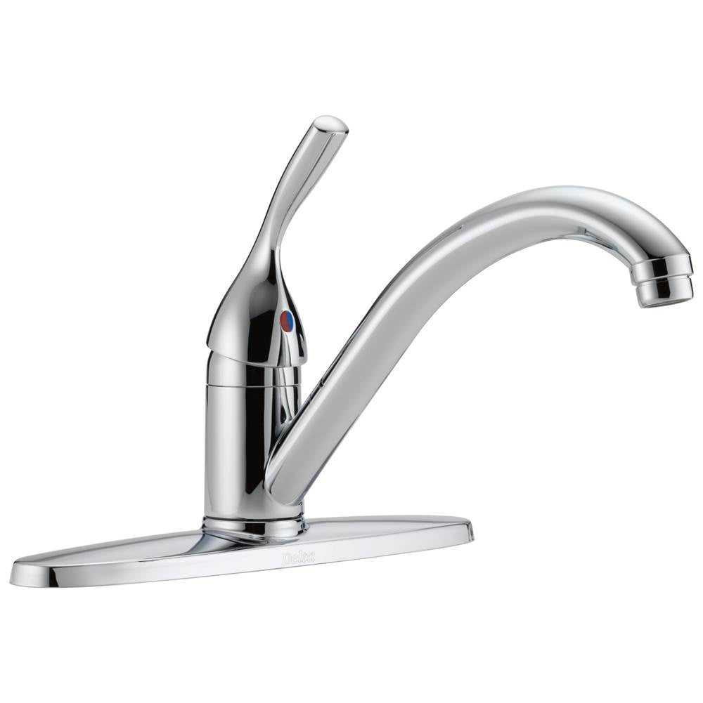 Delta Faucet - 134 / 100 / 300 / 400 Series Single Handle Kitchen Faucet - Chrome