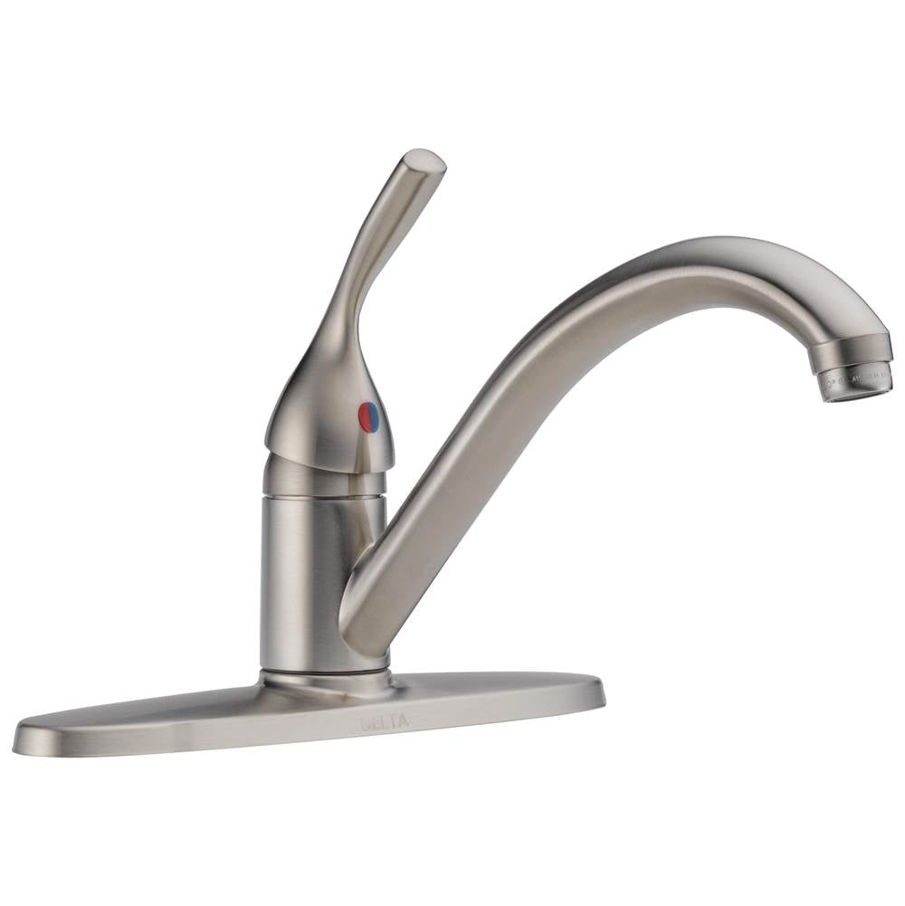 Delta Faucet - 134 / 100 / 300 / 400 Series Single Handle Kitchen Faucet - Stainless
