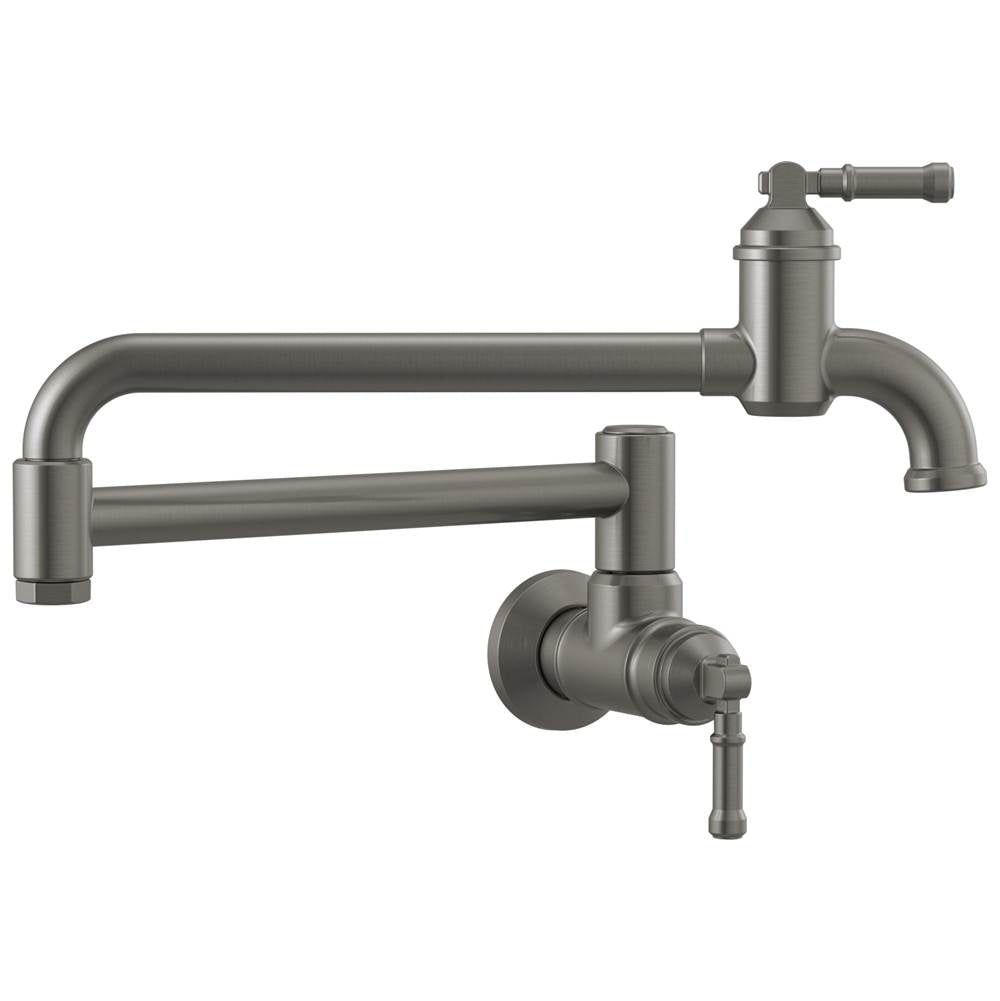 Delta Faucet - BroderickE Wall Mount Pot Filler - Black Stainless