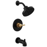 Delta Faucet - NicoliE Monitor 14 Series Tub and Shower - Matte Black / Champagne Bronze