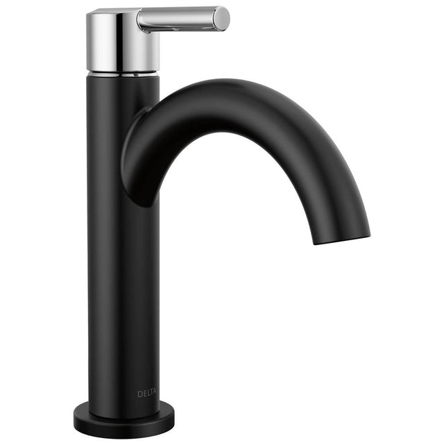 Delta Faucet - NicoliE Single Handle Bathroom Faucet - Black With Chrome