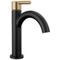 Delta Faucet - NicoliE Single Handle Bathroom Faucet - Matte Black / Champagne Bronze