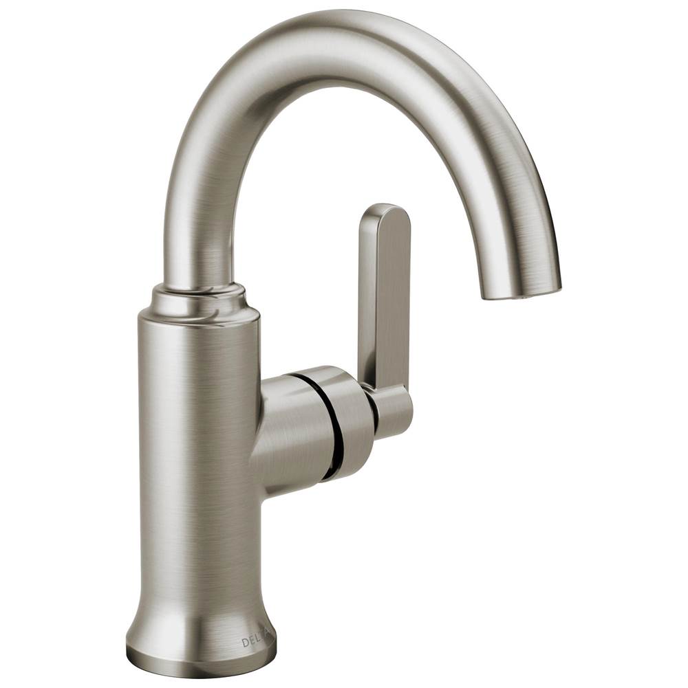 Delta Faucet - AluxE Single Handle Bathroom Faucet - Spotshield Brushed Nickel