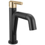 Delta Faucet - NicoliE Single Handle Pull-Down Bathroom Faucet - Matte Black / Champagne Bronze