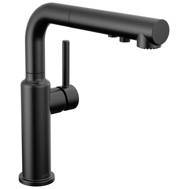 Delta Faucet - DaneriE Single Handle Pull-Out Kitchen Faucet - Matte Black