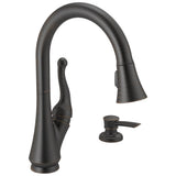 TalbottE Single Handle Pull-Down Kitchen Faucet with Soap Dispenser
