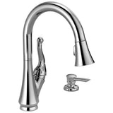 Delta Faucet - TalbottE Single Handle Pull-Down Kitchen Faucet with Soap Dispenser - Chrome
