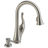 Delta Faucet - TalbottE Single Handle Pull-Down Kitchen Faucet with Soap Dispenser - Stainless