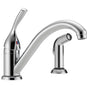 Delta Faucet - 134 / 100 / 300 / 400 Series Single Handle Kitchen Faucet with Spray - Chrome