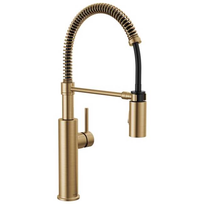 Delta Faucet - AntoniE Single-Handle Pull-Down Spring Kitchen Faucet - Champagne Bronze