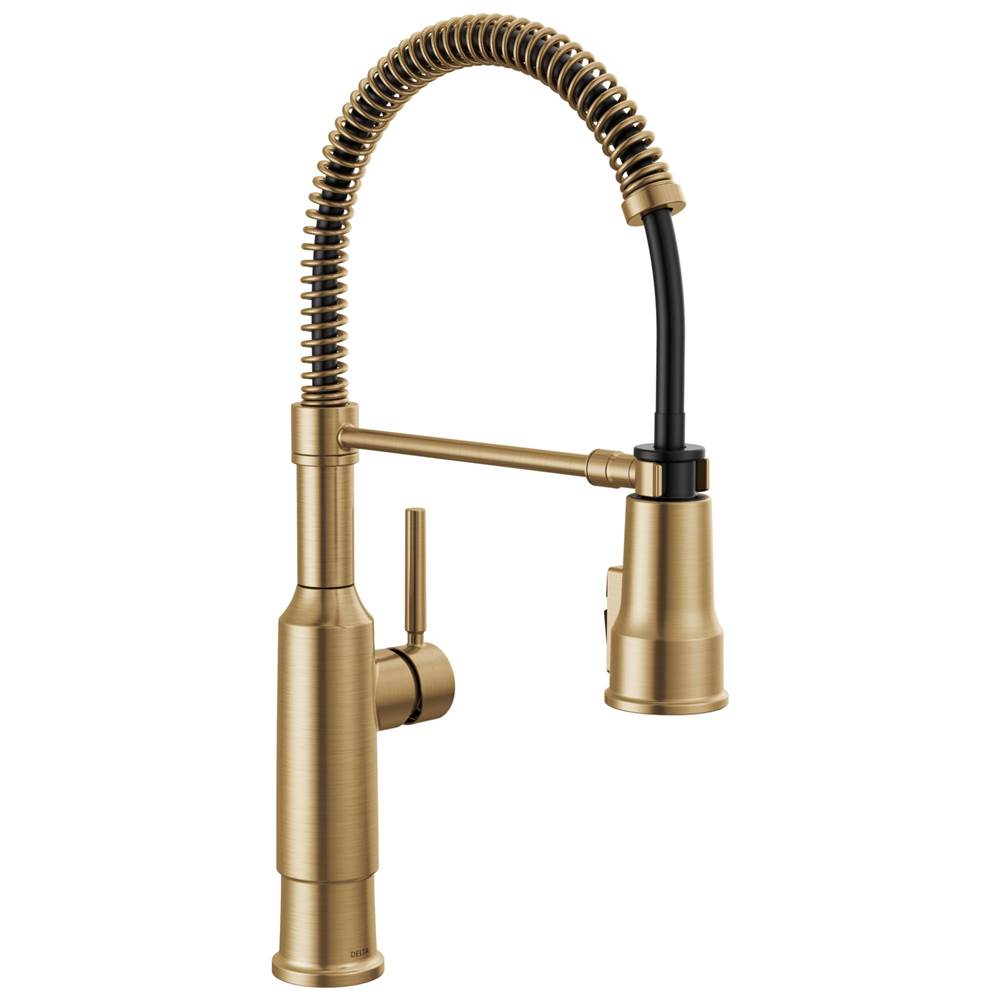 Delta Faucet - TheodoraE Single-Handle Pull-Down Spring Kitchen Faucet - Champagne Bronze