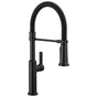 Delta Faucet - RhettE Single Handle Pull-Down Spring Kitchen Faucet - Matte Black