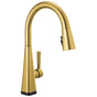 Delta Faucet - LentaE Touch2O Technology Kitchen Faucet with Touchless Technology - Brushed Gold