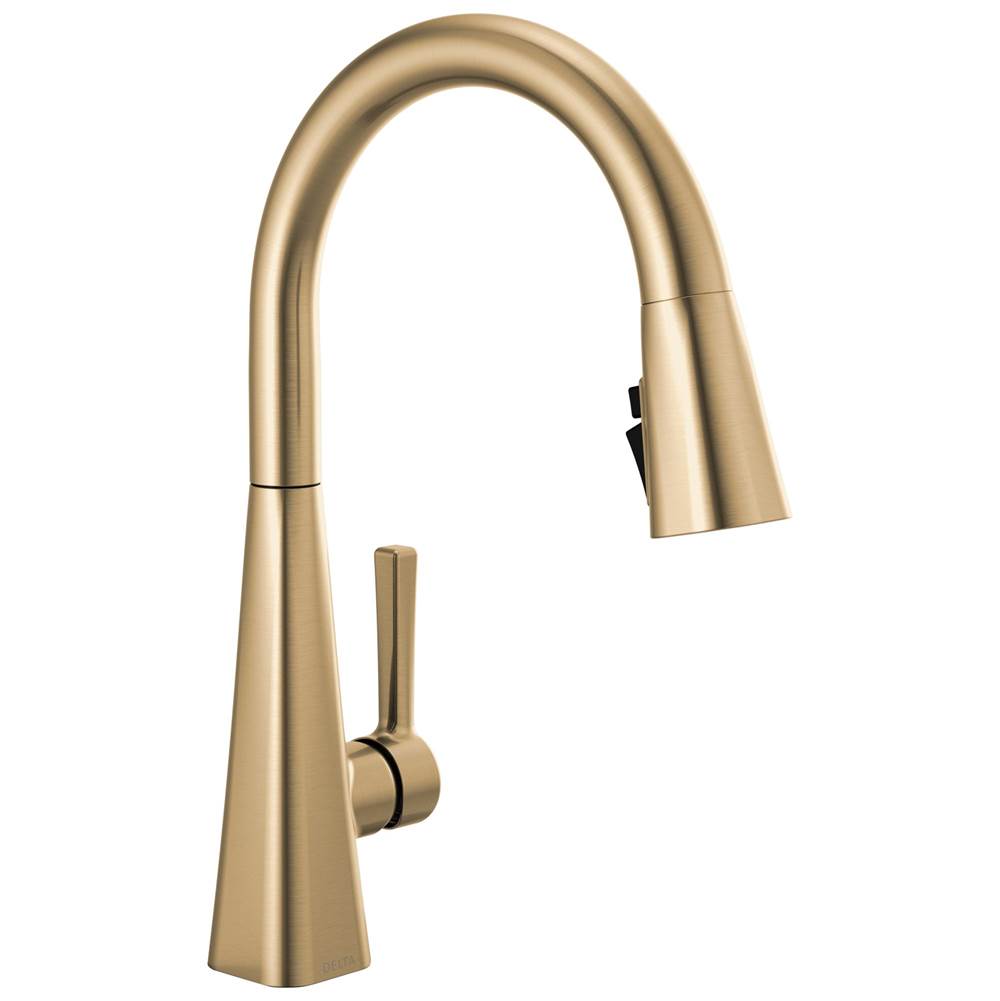Delta Faucet - LentaE Single-Handle Pull-Down Kitchen Faucet - Champagne Bronze