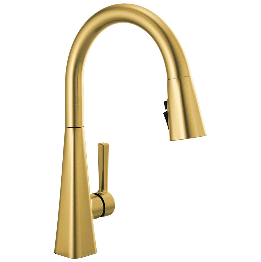 Delta Faucet - LentaE Single-Handle Pull-Down Kitchen Faucet - Brushed Gold