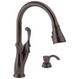 Delta Faucet - ArabellaE Single Handle Pull-Down Kitchen Faucet with Soap Dispenser and ShieldSpray - Venetian Bronze