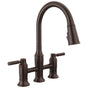 Delta Faucet - RenaldiE Two Handle Pull-Down Bridge Kitchen Faucet - Venetian Bronze