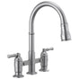 Delta Faucet - BroderickE Two Handle Pull-Down Bridge Kitchen Faucet - Arctic Stainless