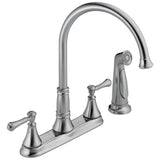 Delta Faucet - CassidyE Two Handle Kitchen Faucet with Spray - Arctic Stainless