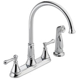 Delta Faucet - CassidyE Two Handle Kitchen Faucet with Spray - Chrome