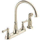 Delta Faucet - CassidyE Two Handle Kitchen Faucet with Spray - Polished Nickel