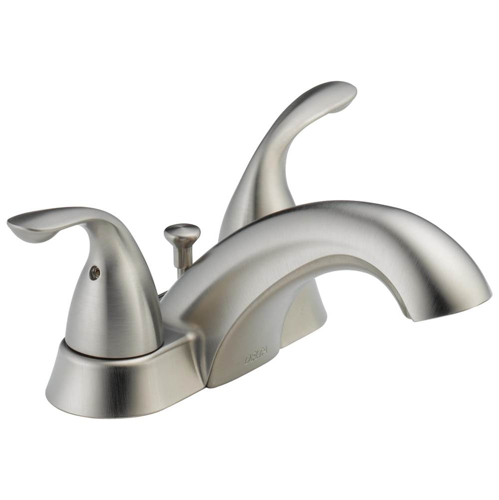 Delta Faucet - Classic Two Handle Centerset Bathroom Faucet - Stainless