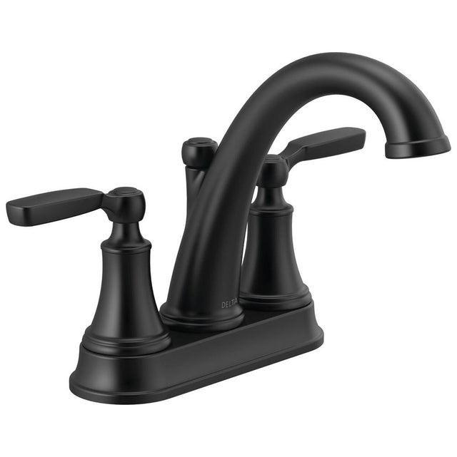 Delta Faucet - WoodhurstE Two Handle Centerset Bathroom Faucet - Matte Black