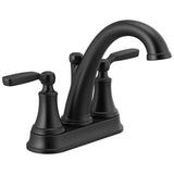 Delta Faucet - WoodhurstE Two Handle Centerset Bathroom Faucet - Matte Black